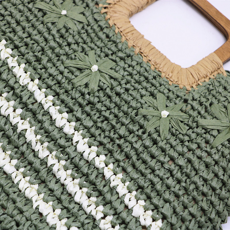 New Arrival Embroidered Paper Straw Tote Bag – Large Capacity Handwoven Shoulder Bag with Floral Embroidery, A Chic & Spacious Summer Essential for Beach, Vacation & Everyday Style