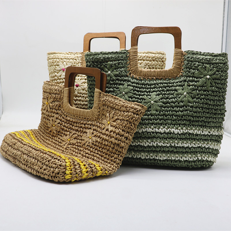 New Arrival Embroidered Paper Straw Tote Bag – Large Capacity Handwoven Shoulder Bag with Floral Embroidery, A Chic & Spacious Summer Essential for Beach, Vacation & Everyday Style