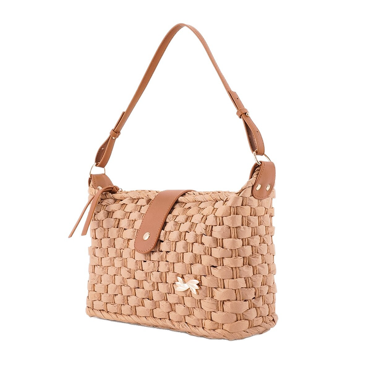 New Arrival Fashion Woven Crossbody Bag – Trendy Straw Shoulder Purse with Versatile 2-in-1 Strap, A Lightweight Summer Essential for Vacation, Commute & Everyday Style