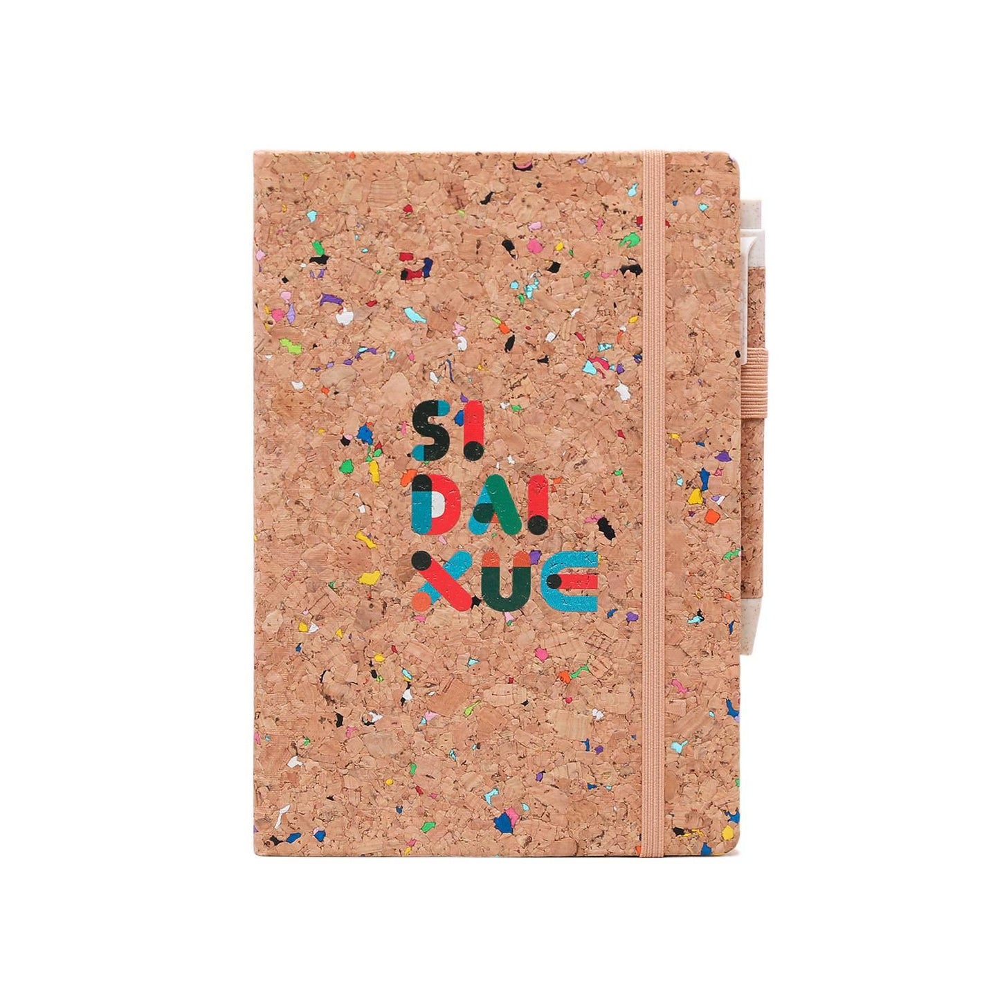 Eco-Friendly Cork Mosaic Notebook – Handcrafted Cover with Natural Cork & Fabric, A Sustainable Journal for Writing, Sketching & Everyday Inspiration
