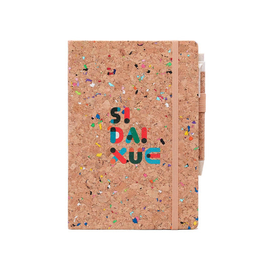 Eco-Friendly Cork Mosaic Notebook – Handcrafted Cover with Natural Cork & Fabric, A Sustainable Journal for Writing, Sketching & Everyday Inspiration