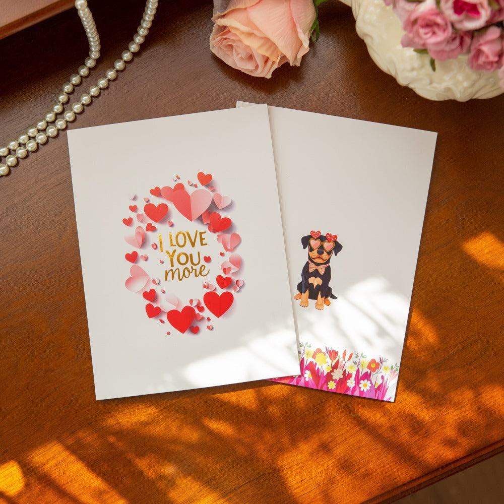 2026 New Valentine’s Day 3D Pop-up Heart Card – Elegant Foldable Love Greeting, Premium Design with Envelope